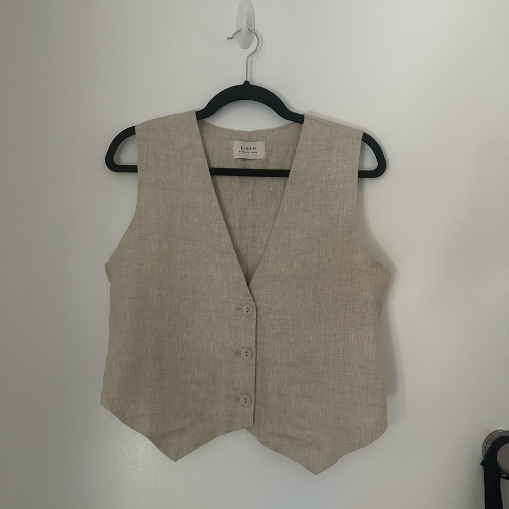 Dissh Banks Natural Linen Vest